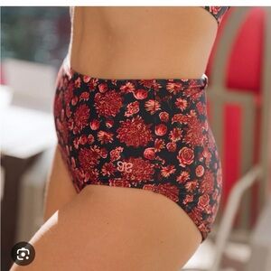 Pink Ditzy floral High- Waisted Bottoms